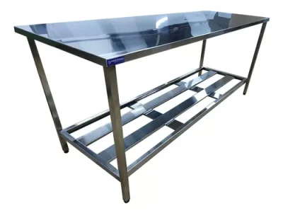 Mesa Inox Industrial Nortinox 190cm X 70cm X 90cm - Image 3