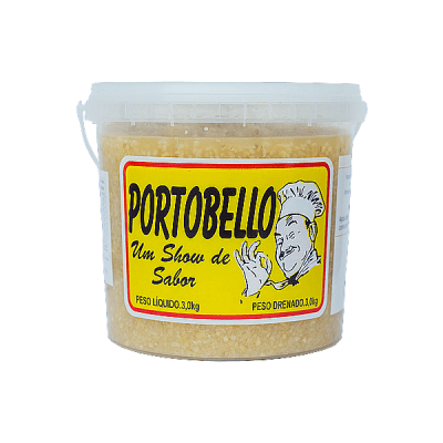 Alho natural Triturado Porto Belo Balde 3 KG - Promoção!