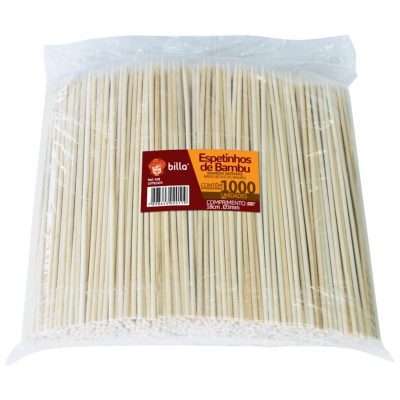 Palitos De Bambu Espeto Para Churrasco 25 CM Billa - com 1000 Unidades