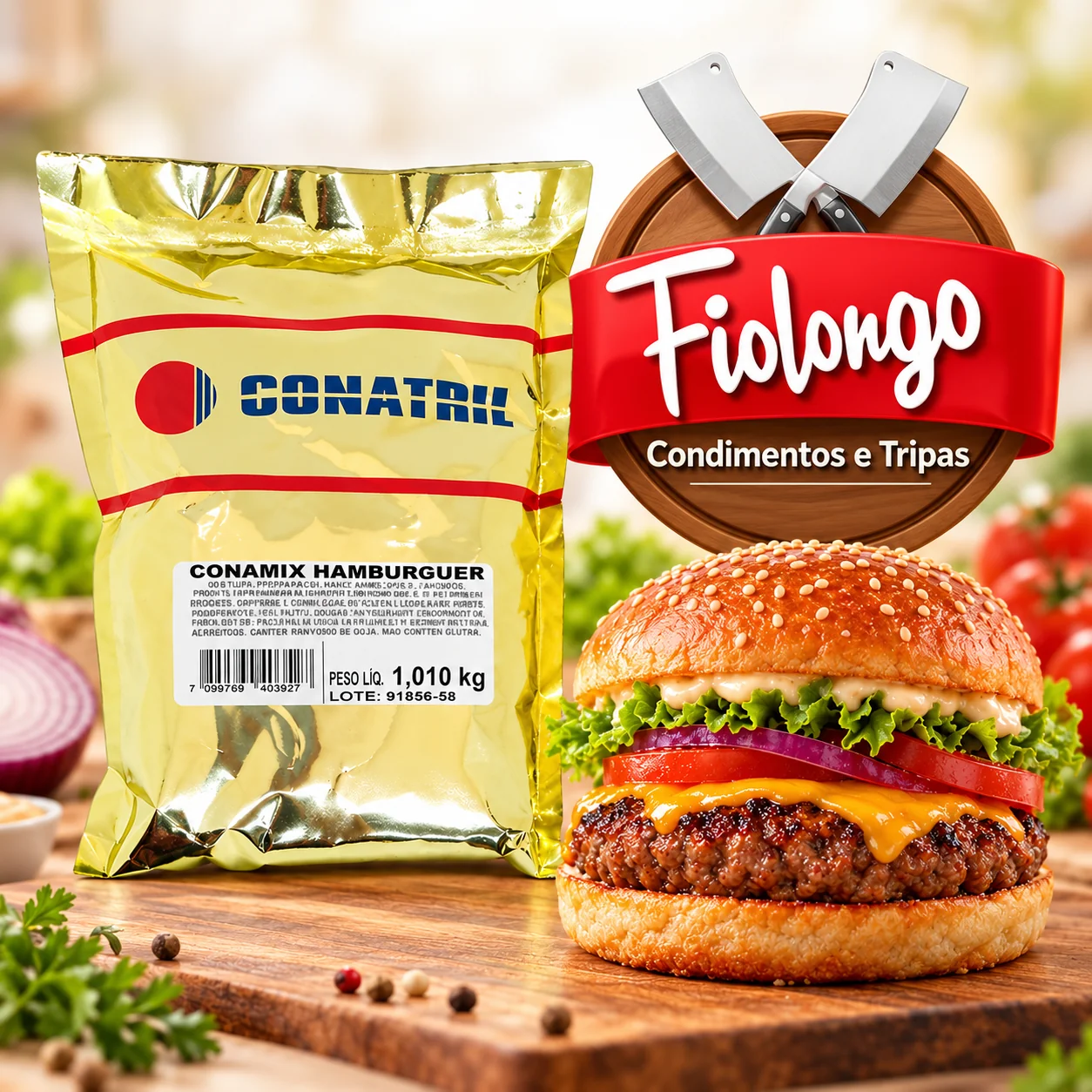 Conamix Hambúrguer condimento completo 1 kg – foto 1