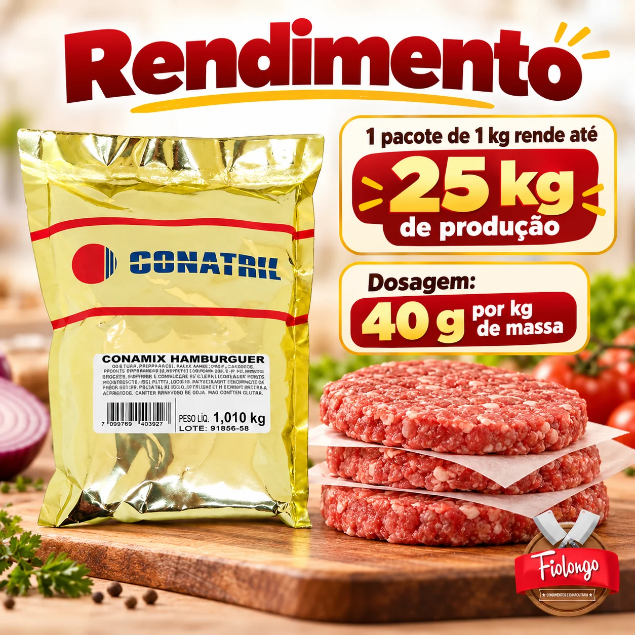 Conamix Hambúrguer condimento completo 1 kg – foto 4