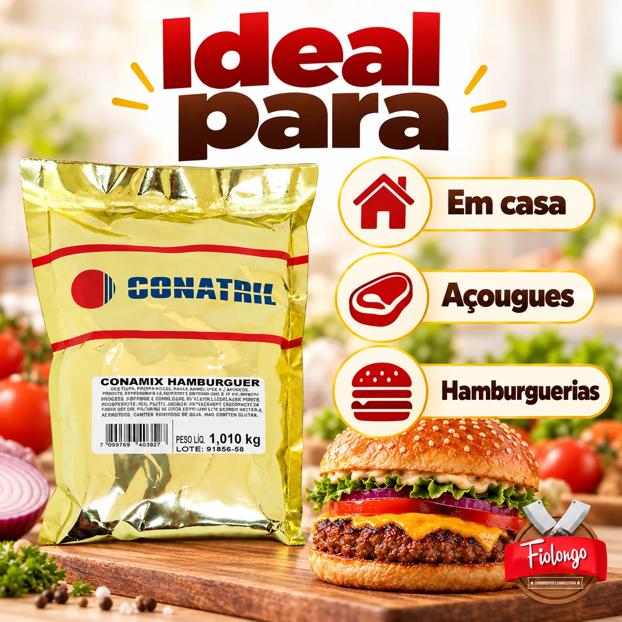 Conamix Hambúrguer condimento completo 1 kg – foto 5