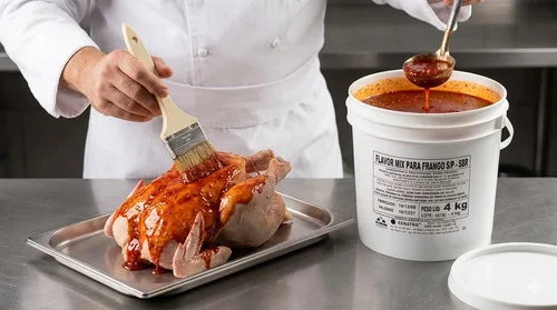 Tempero Flavor Mix para Frango - aplicação no frango assado