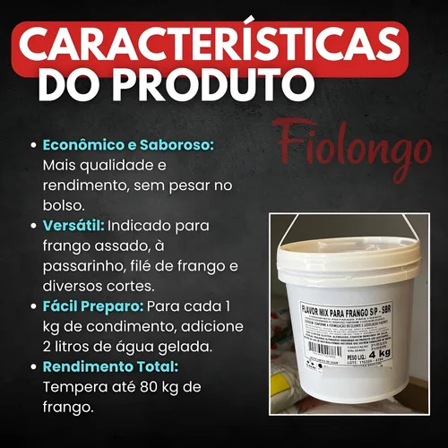 Tempero Flavor Mix para Frango 4kg - uso